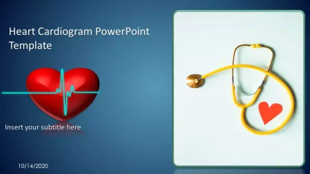 Hjärt cardiogram Google Presentationsmall för nedladdning