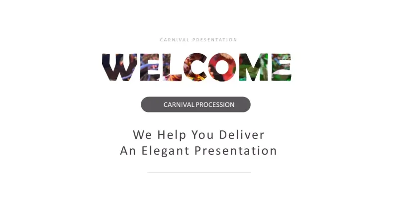 Procissão do Carnaval Modelo do Apresentações Google para download