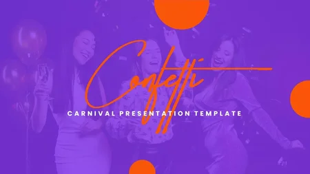 Confetti presentation theme Confetti Google Slides template for download