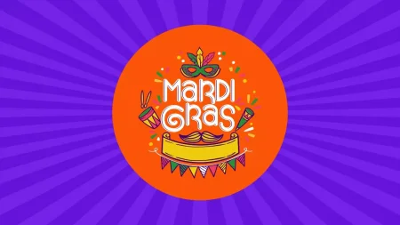 Mardi Gras Modelo do Apresentações Google para download