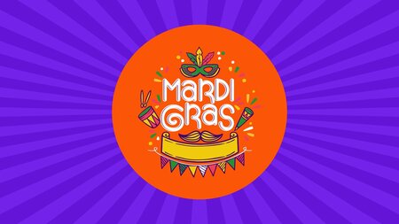 Mardi Gras Google Slides template for download