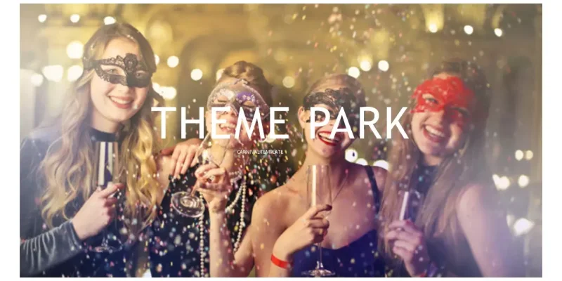 Temapark Google Slides skabelon for download