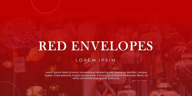 Red Envelopes Google Slides template for download