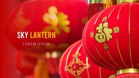 Sky Lantern Google Slides template for download