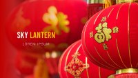 Sky Lantern Google Slides template for download