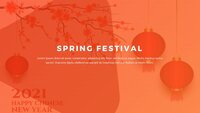 Spring Festival Google Slides template for download