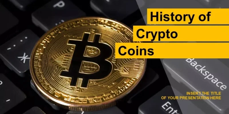 History of Crypto Coins Google Slides template for download