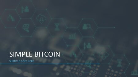 Enkel Bitcoin-presentation Google Presentationsmall för nedladdning