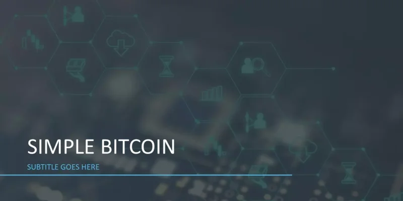Presentación simple de Bitcoin Plantilla de Presentaciones de Google para descargar