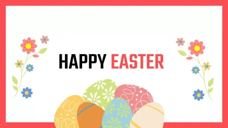 Happy Easter Google Slides template for download