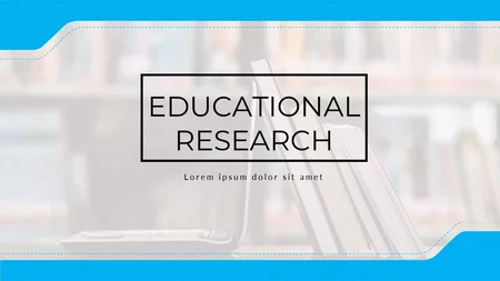 Uddannelsesforskning præsentationstema Uddannelsesforskning Google Slides skabelon for download