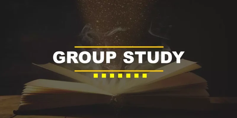 Gruppestudie præsentationstema Gruppestudie Google Slides skabelon for download