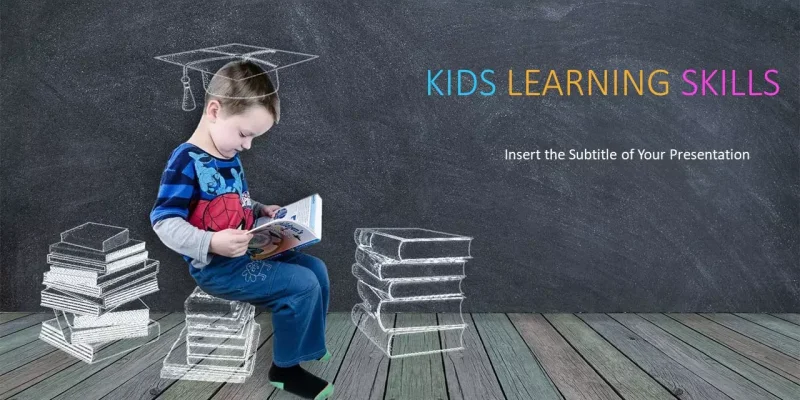Børns læringsfærdigheder Google Slides skabelon for download