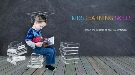 Kids Learning Skills Google Slides template for download
