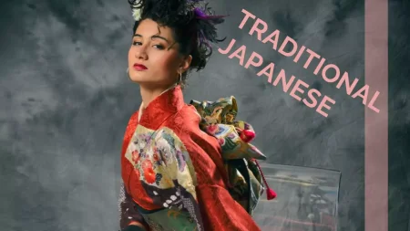 Traditional Japanese Google Slides template for download