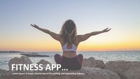 Fitness Uygulaması İndirmeye hazır Google Slaytlar şablonu