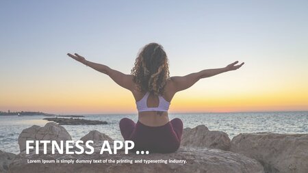 Fitness App Google Präsentationen-Vorlage zum Herunterladen