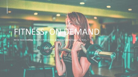 Fitness På etterspørsel Google Presentasjoner tema til nedlastning