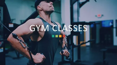 Gym Classes Google Slides template for download