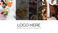Pyszna zdrowa restauracja Szablon Google Prezentacje do pobrania