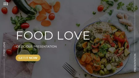 Elsker restauranthistorie Google Presentasjoner tema til nedlastning