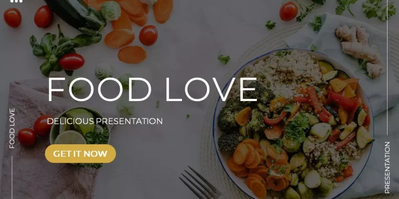 Love Restaurant History presentation theme Love Restaurant History Google Slides template for download