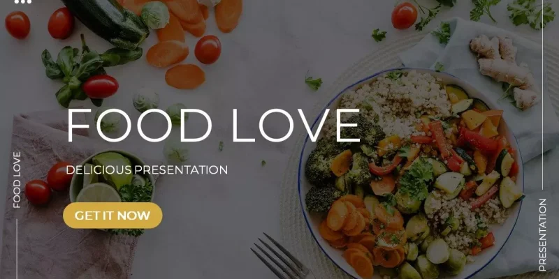 Älska restauranghistoria Google Presentationsmall för nedladdning