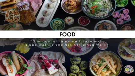 Restaurant Table Dish Google Slides template for download