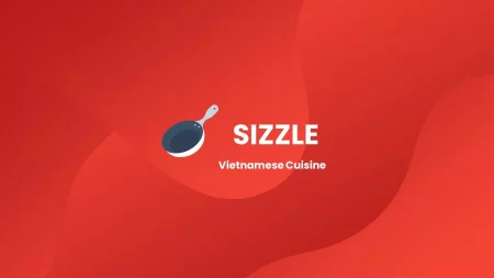 Sizzle Wietnamskie jedzenie Szablon Google Prezentacje do pobrania