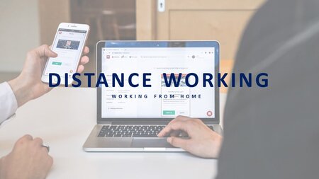 Distance Working Google Slides template for download