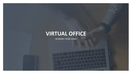 Virtueel kantoor Google Presentaties-sjabloon om te downloaden
