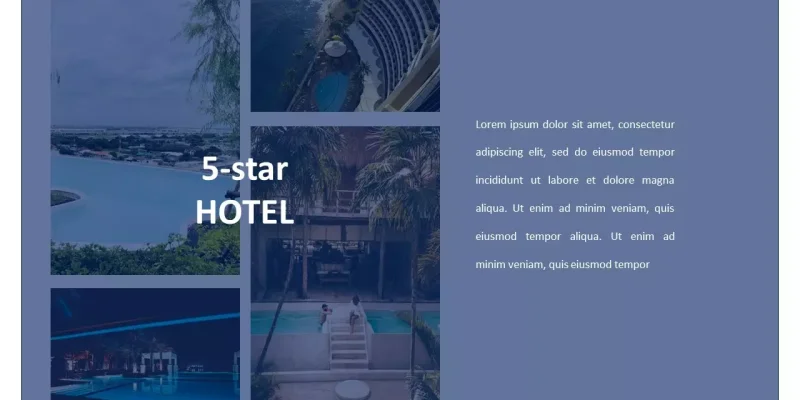 Hotel 5 Estrelas Modelo do Apresentações Google para download