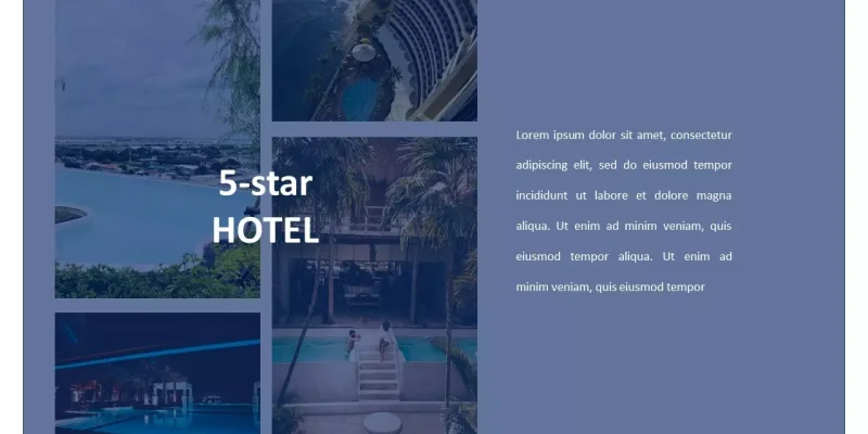 5 Yıldızlı Otel Sunum teması 5 Yıldızlı Otel İndirmeye hazır Google Slaytlar şablonu