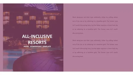 All Inclusive Resorts Google Slides template for download