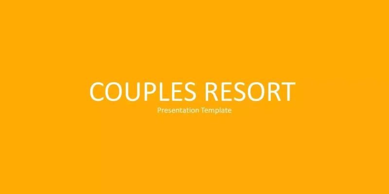 Couples Resort Google Slides template for download