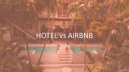 Hotell vs Airbnb Google Presentationsmall för nedladdning