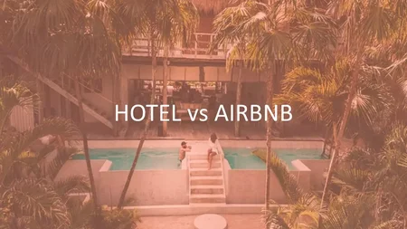 Hotel vs Airbnb Google Slides template for download
