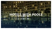 Hotels With Pools Google Slides template for download