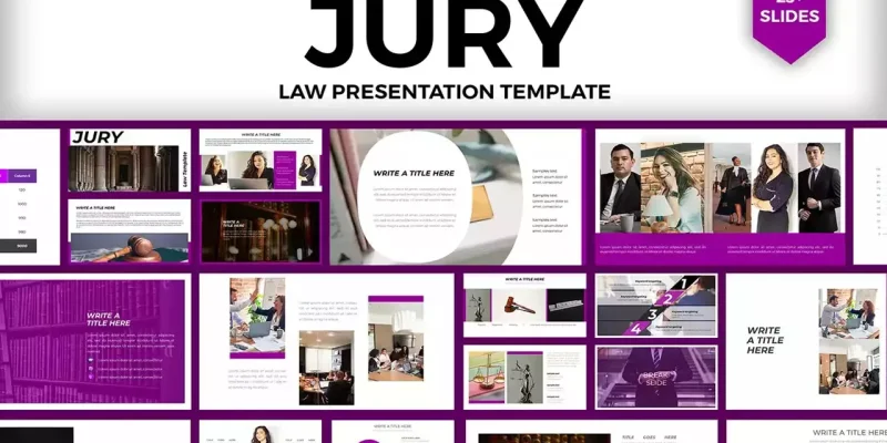 Jury Google Slides template for download
