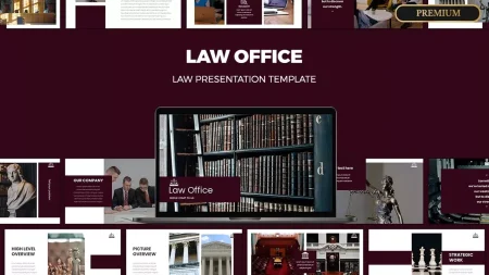 kantoorruimte van de advocaat Google Presentaties-sjabloon om te downloaden