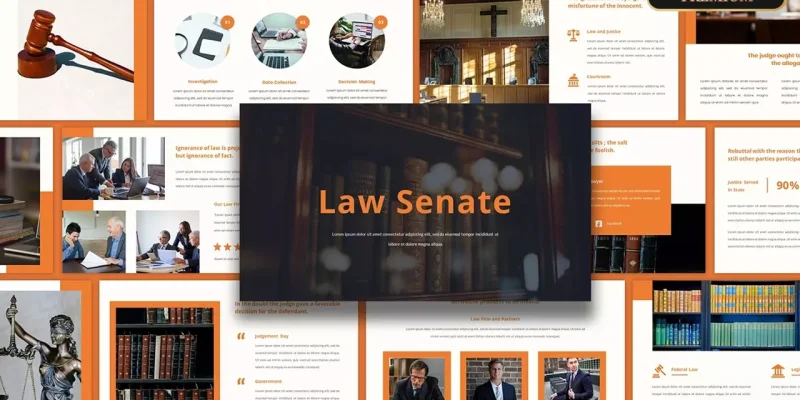 Senate Law Google Slides template for download
