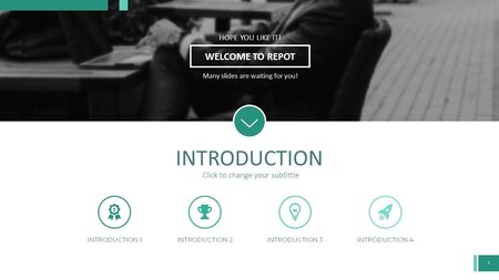 Agenturets portefølje Google Slides skabelon for download