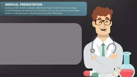 Cartoon einen Job als Arzt Google Präsentationen-Vorlage zum Herunterladen