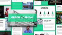 Green Hospital Google Slides template for download