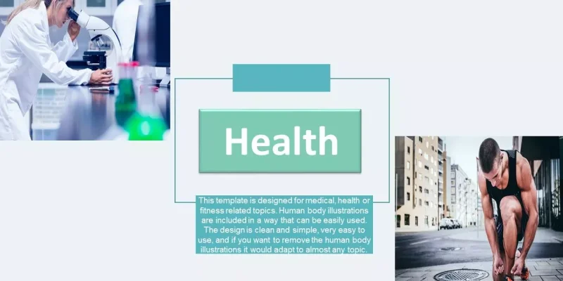 Sağlık Egzersizi İndirmeye hazır Google Slaytlar şablonu