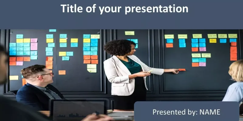 Organisationsdiagram Google Slides skabelon for download