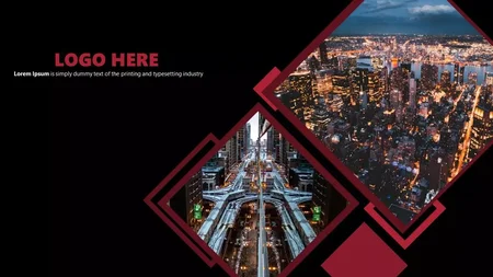 City Buildings Google Slides template for download