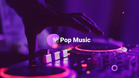 Popmusikk Google Presentasjoner tema til nedlastning