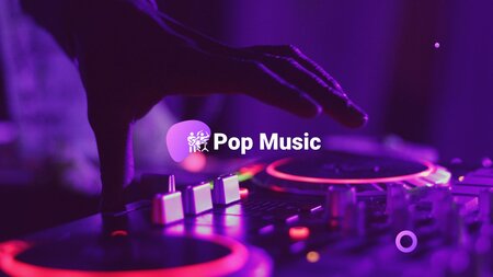 Popmusikk Google Presentasjoner tema til nedlastning