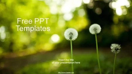 Green Scenery Google Slides template for download